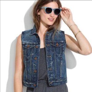 Madewell Goldrush Denim Vest size XS